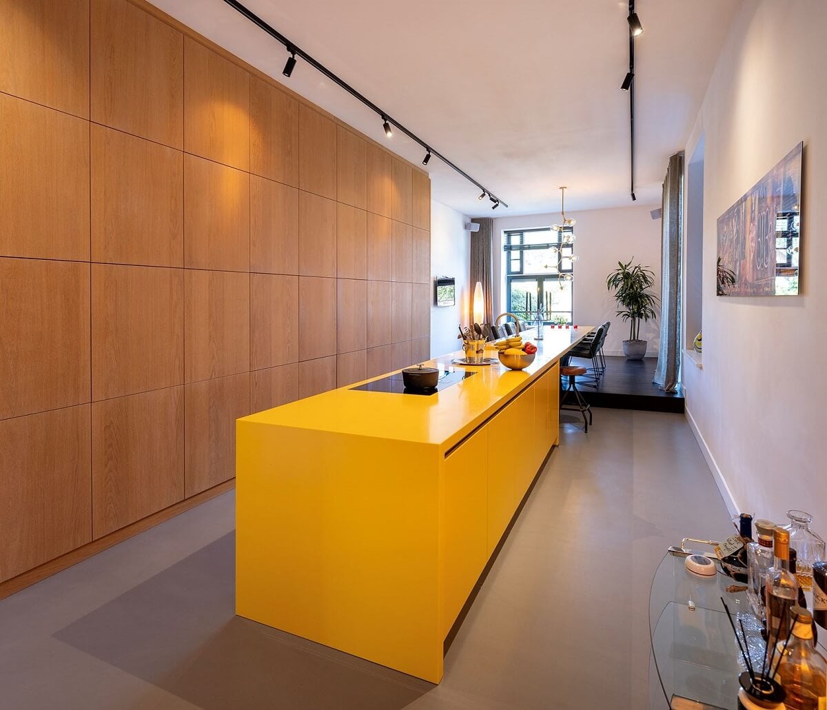 Yellow Kitchen Design Ideas (with Paint Colors) 3 modern yellow kitchen island