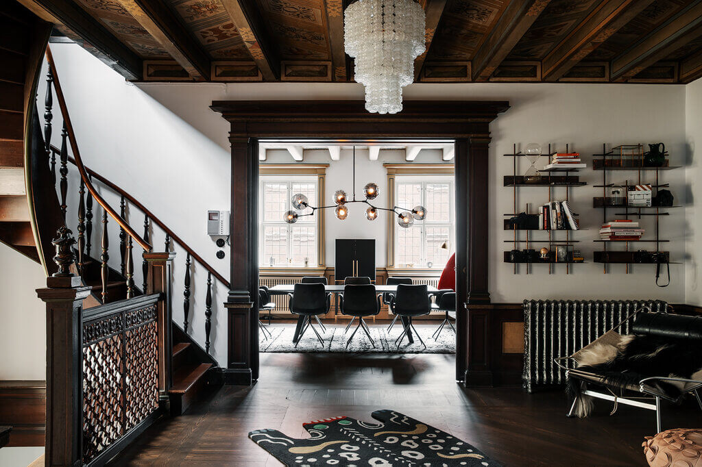 A Dramatic Townhouse in a Historic Building in Stockholm 4 historic townhouse stockholm nordroom3 A Dramatic Townhouse in a Historic Building in Stockholm