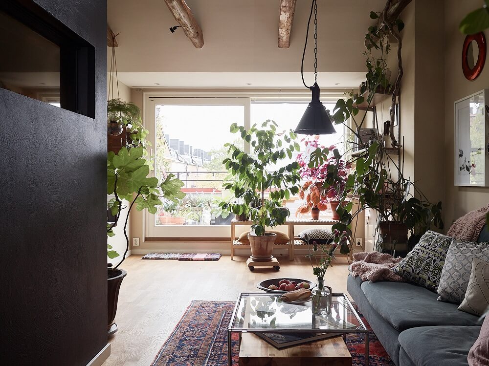A Cozy Plant-Filled Attic Apartment in Stockholm 2 cozy plant filled attic apartment stockholm nordroom1 A Cozy Plant-Filled Attic Apartment in Stockholm