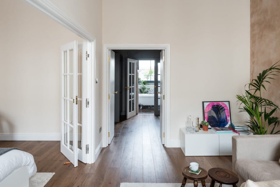 An Elegant Small Pink Apartment in London 3 small pink apartment london nordroom2 An Elegant Small Pink Apartment in London