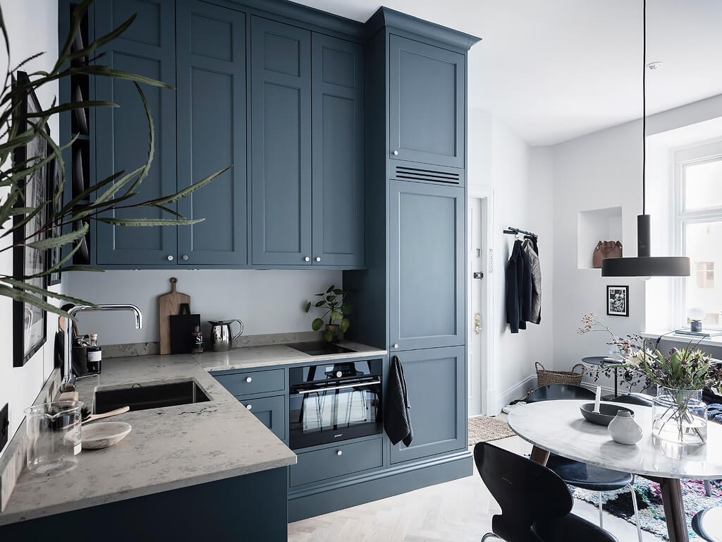 A Scandinavian Studio Apartment Decorated In Blue Tones 2 blue scandinavian studio apartment nordroom1 A Scandinavian Studio Apartment Decorated In Blue Tones