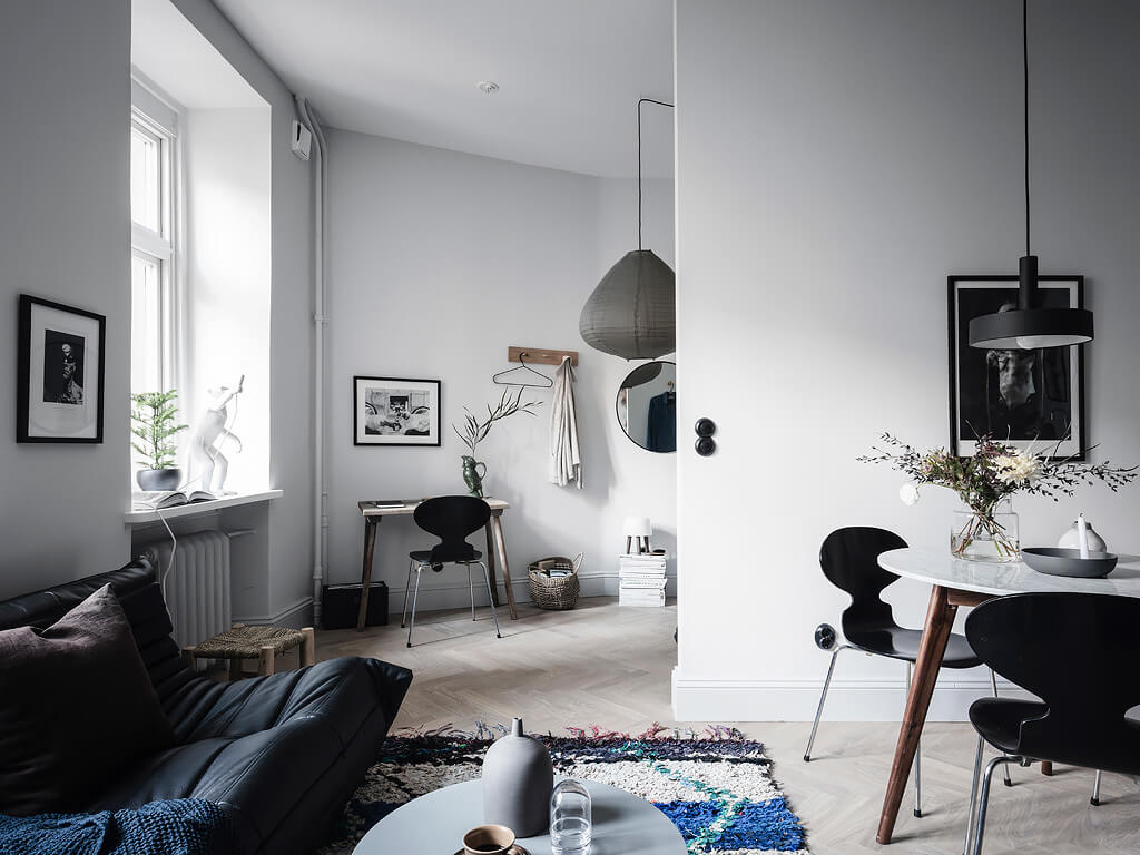 A Scandinavian Studio Apartment Decorated In Blue Tones 10 blue scandinavian studio apartment nordroom9 A Scandinavian Studio Apartment Decorated In Blue Tones