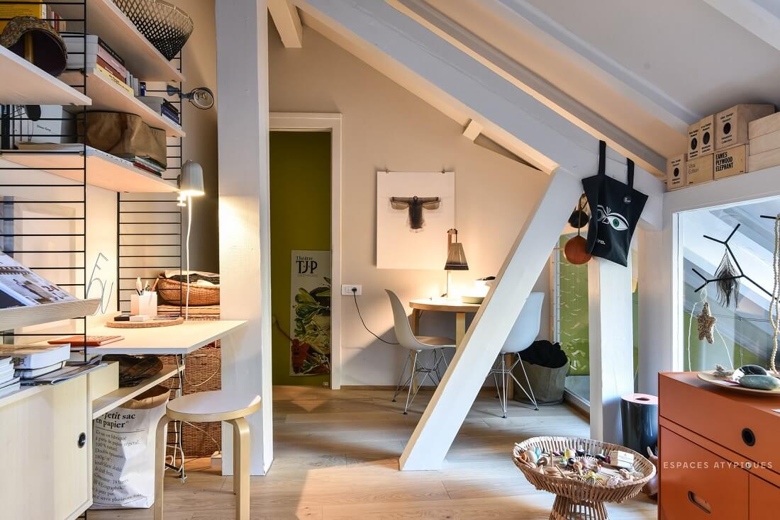 A Cozy Plant-Filled Attic Apartment in Strasbourg 8 plant filled attic apartment strasbourg nordroom7 A Cozy Plant-Filled Attic Apartment in Strasbourg
