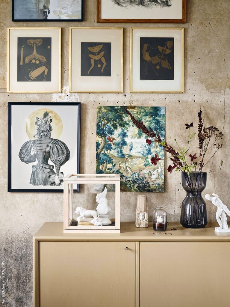 A Stunning Art-Filled Living Room with Eye-Catching Walls 2 art filled living room ikea nordroom1 A Stunning Art-Filled Living Room with Eye-Catching Walls
