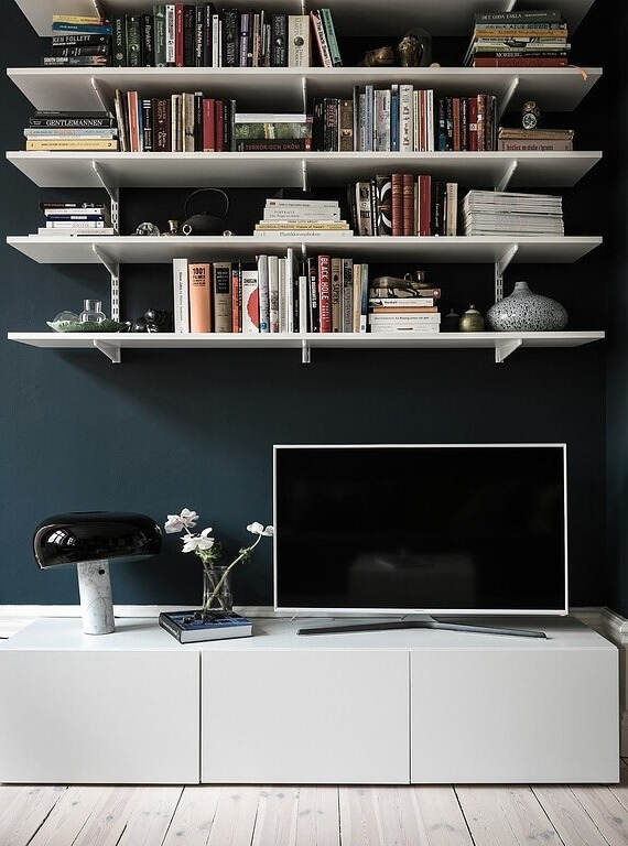 blue and pink scandinavian apartment nordroom21 A Small Blue & Pink Scandinavian Apartment