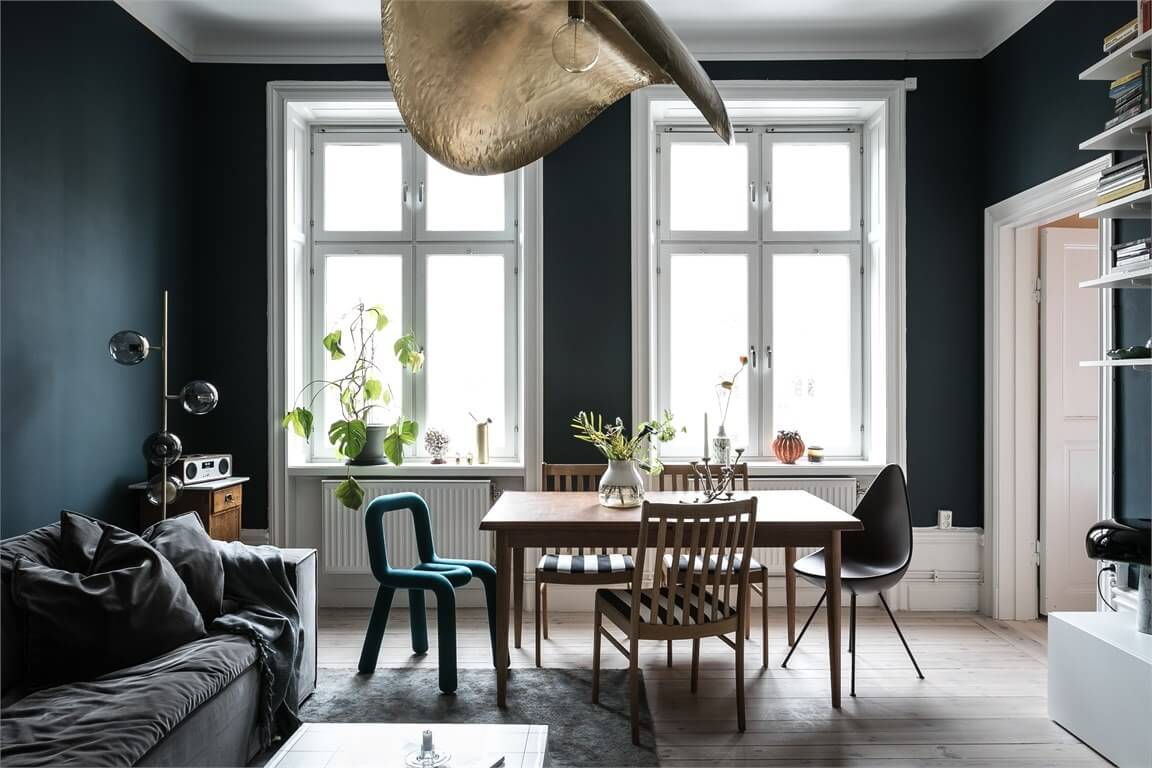 A Small Blue & Pink Scandinavian Apartment 4 blue and pink scandinavian apartment nordroom3 A Small Blue & Pink Scandinavian Apartment