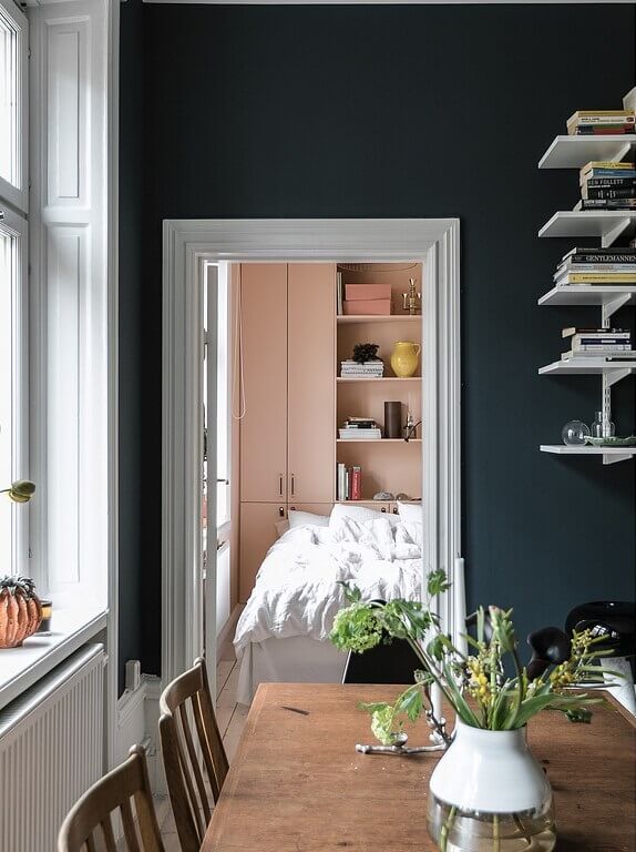 A Small Blue & Pink Scandinavian Apartment 5 blue and pink scandinavian apartment nordroom4 A Small Blue & Pink Scandinavian Apartment