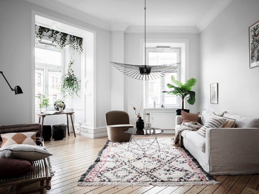 A Scandi Apartment With A Canopy of Plants in the Bedroom 2 scandinavian apartment canopy plants nordroom1 A Scandi Apartment With A Canopy of Plants in the Bedroom