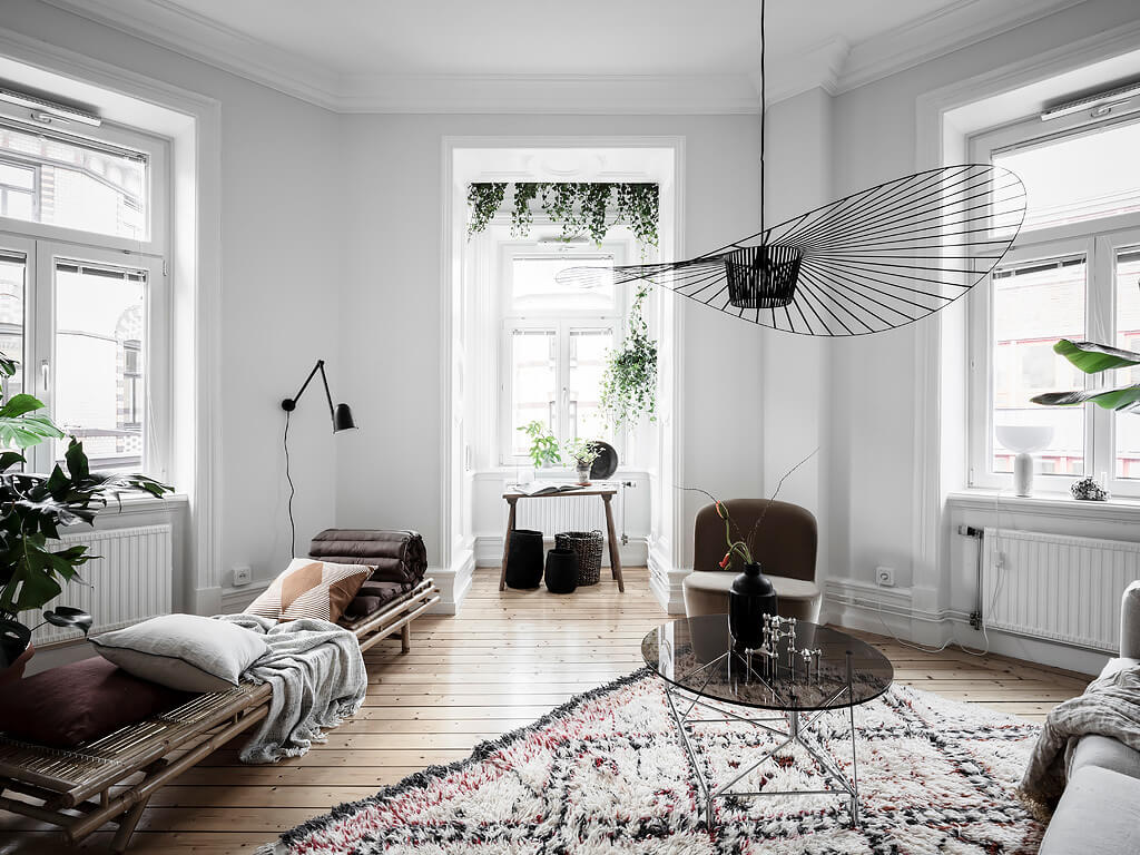 A Scandi Apartment With A Canopy of Plants in the Bedroom 3 scandinavian apartment canopy plants nordroom2 A Scandi Apartment With A Canopy of Plants in the Bedroom