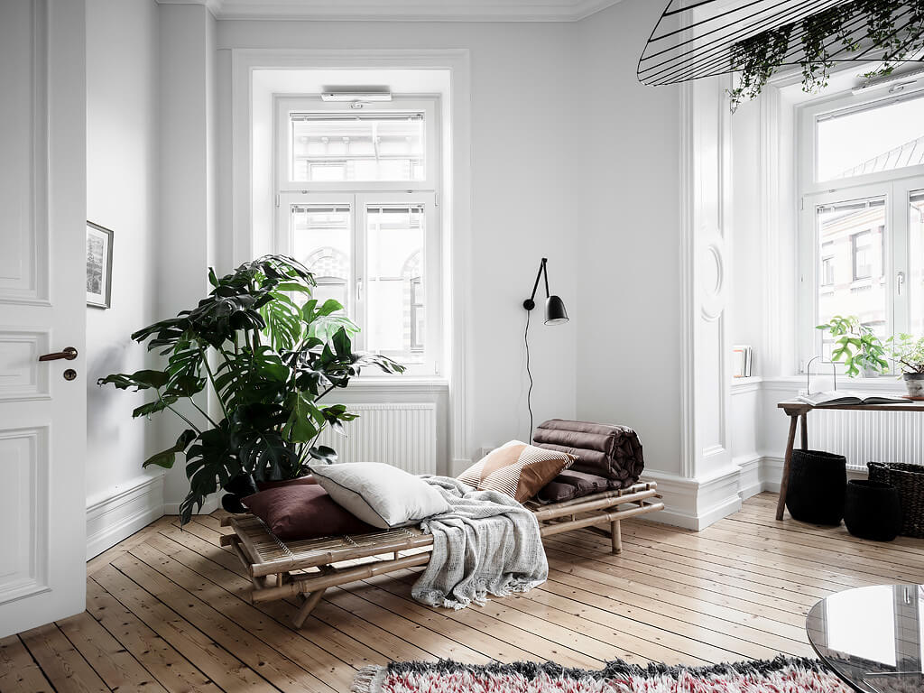 A Scandi Apartment With A Canopy of Plants in the Bedroom 4 scandinavian apartment canopy plants nordroom3 A Scandi Apartment With A Canopy of Plants in the Bedroom