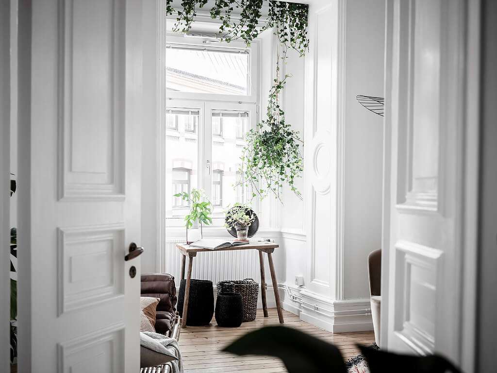 A Scandi Apartment With A Canopy of Plants in the Bedroom 8 scandinavian apartment canopy plants nordroom7 A Scandi Apartment With A Canopy of Plants in the Bedroom