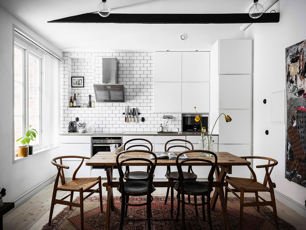 A Cool Scandinavian Apartment with Exposed Beams 3 scandinavian apartment exposed beams nordroom2 A Cool Scandinavian Apartment with Exposed Beams