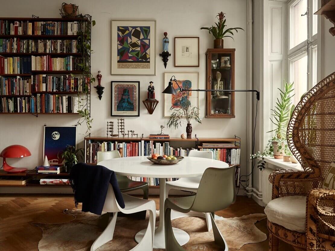 A Small Vintage Bohemian Apartment in Stockholm 4 small vintage bohemian apartment stockholm nordroom3 A Small Vintage Bohemian Apartment in Stockholm
