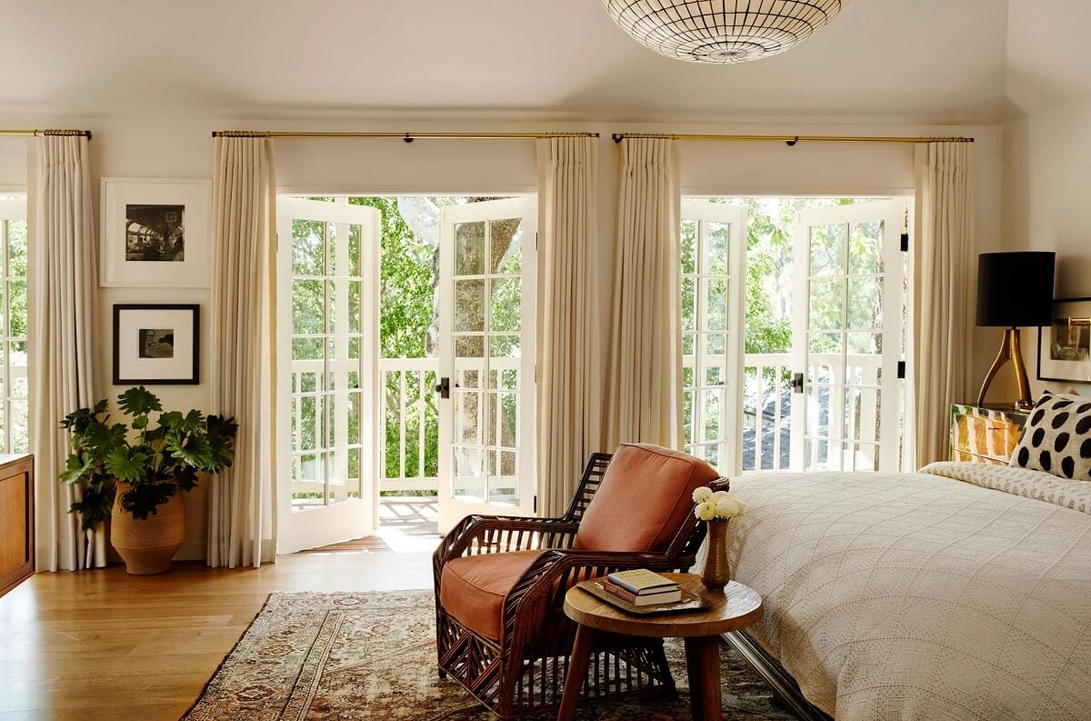 The Charming Family Home of Emily Ward and Giovanni Ribisi 12 bedroom with balcony emily ward giovanni ribisi nordroom