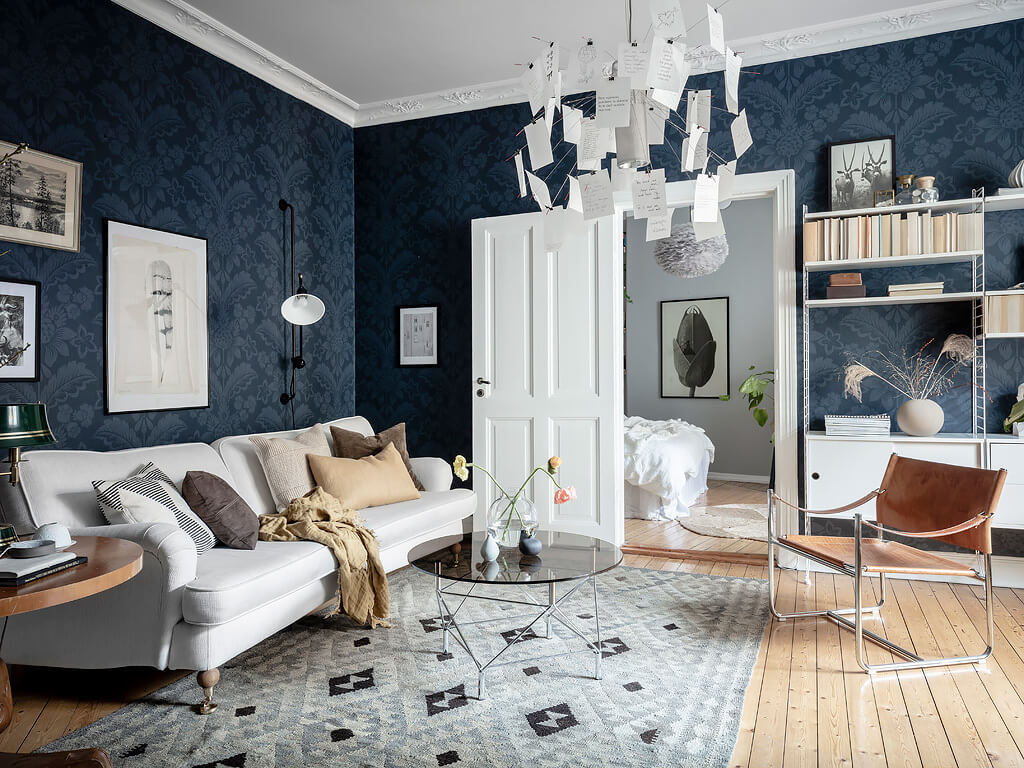 A Beautiful Grey & Blue Scandinavian Apartment 2 grey blue scandinavian apartment nordroom1 A Beautiful Grey & Blue Scandinavian Apartment