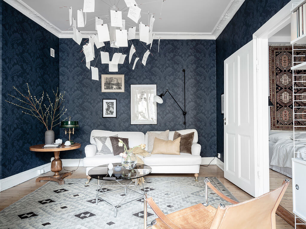 A Beautiful Grey & Blue Scandinavian Apartment 4 grey blue scandinavian apartment nordroom3 A Beautiful Grey & Blue Scandinavian Apartment