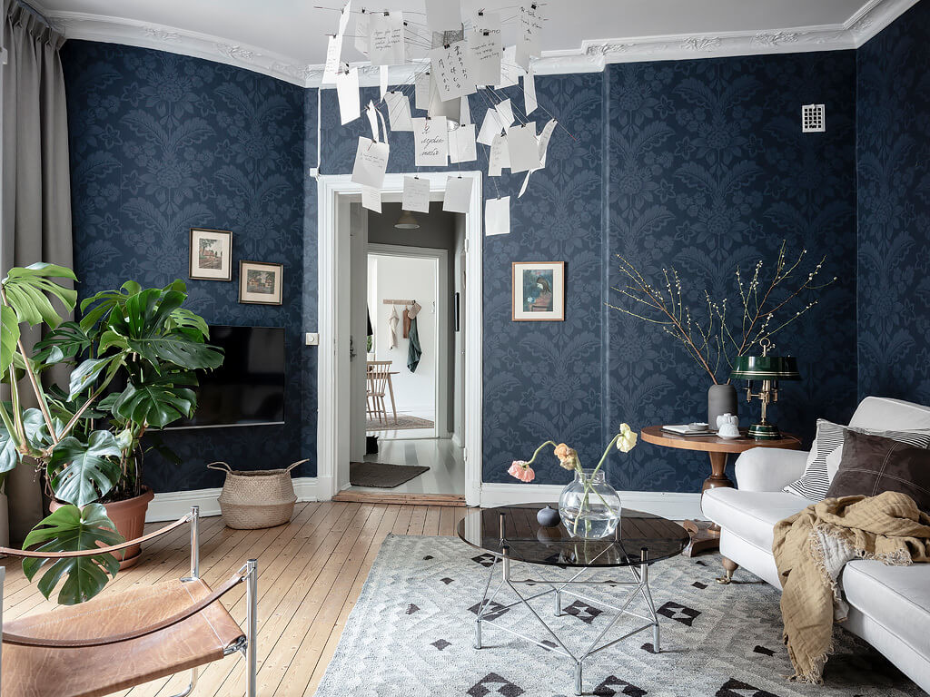 A Beautiful Grey & Blue Scandinavian Apartment 6 grey blue scandinavian apartment nordroom5 A Beautiful Grey & Blue Scandinavian Apartment