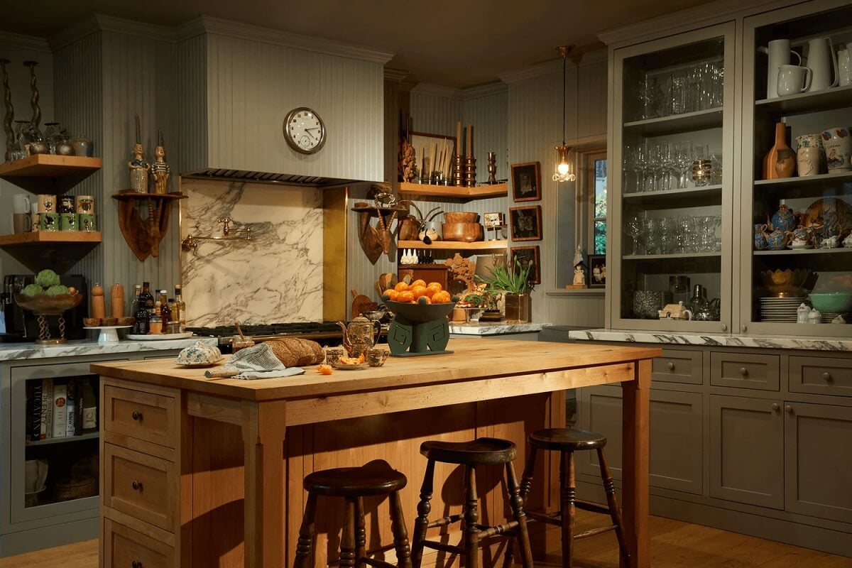 The Charming Family Home of Emily Ward and Giovanni Ribisi 6 kitchen with island family home emily ward giovanni ribisi nordroom