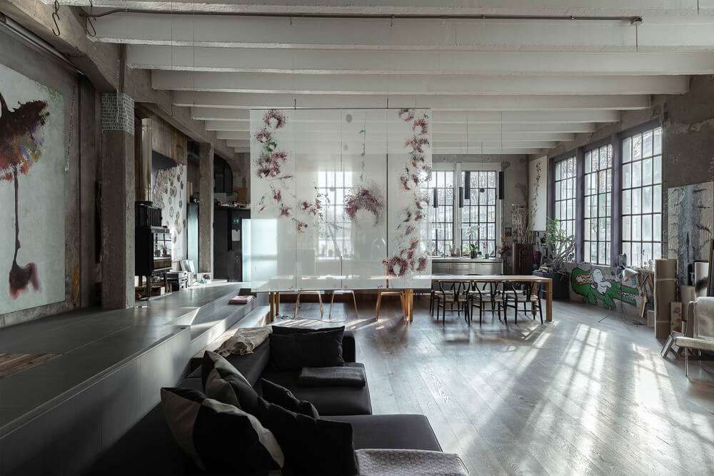 An Industrial Artist Loft in Italy With Jaw Dropping Windows 4 industrial artist loft italy nordroom3 An Industrial Artist Loft in Italy With Jaw Dropping Windows