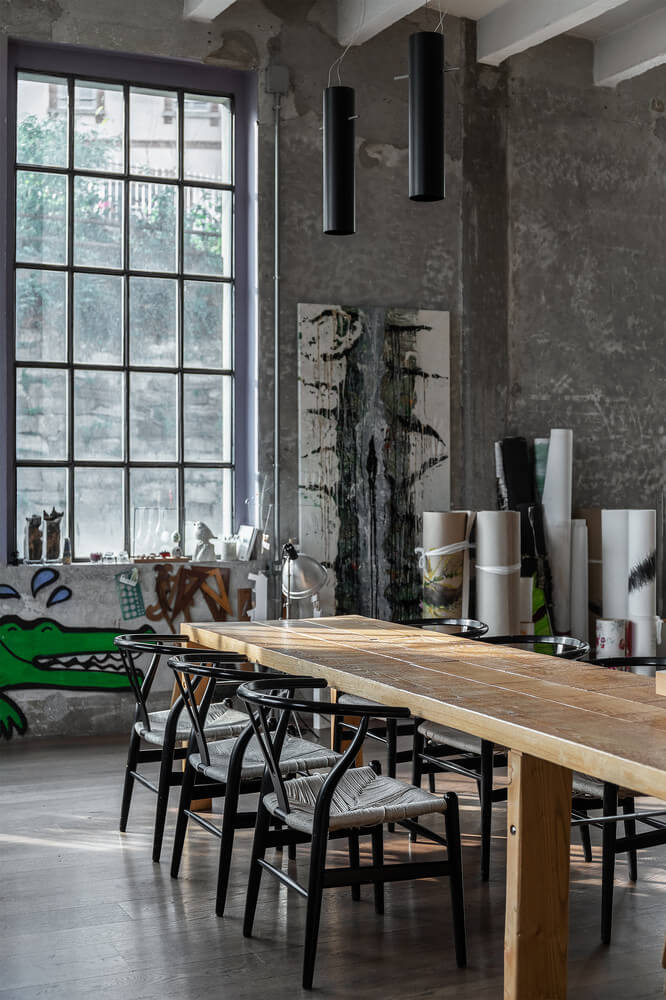 An Industrial Artist Loft in Italy With Jaw Dropping Windows 6 industrial artist loft italy nordroom5 An Industrial Artist Loft in Italy With Jaw Dropping Windows