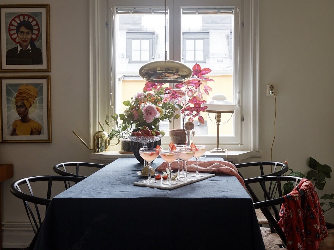A Vibrant Pink and Blue Apartment in Stockholm 7 pink blue scandinavian apartment nordroom6 A Vibrant Pink and Blue Apartment in Stockholm