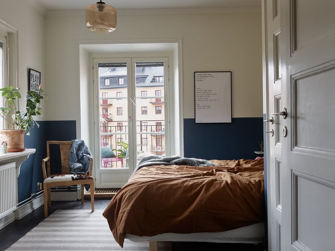 A Vibrant Pink and Blue Apartment in Stockholm 9 pink blue scandinavian apartment nordroom8 A Vibrant Pink and Blue Apartment in Stockholm