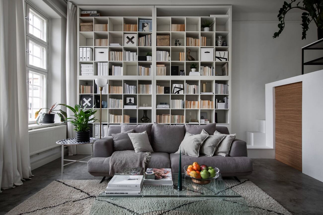 A Small Scandinavian Loft Looks Spacious Thanks To A Mirrored Wall 8 small scandiniavian loft nordroom7 A Small Scandinavian Loft Looks Spacious Thanks To A Mirrored Wall