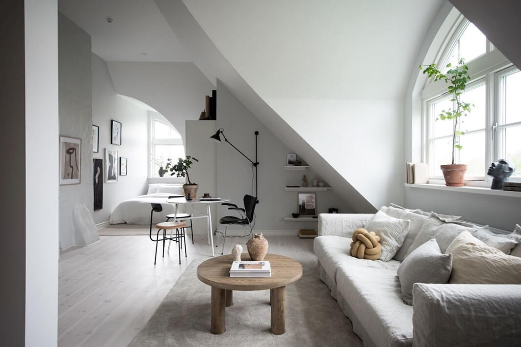 A Minimalistic Scandinavian Studio Apartment 1 minimalistic scandinavian studio apartment nordroom A Minimalistic Scandinavian Studio Apartment