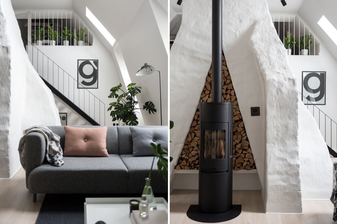 A Monochrome Scandinavian Attic Apartment 4 monochrome attic apartment nordroom3 A Monochrome Scandinavian Attic Apartment