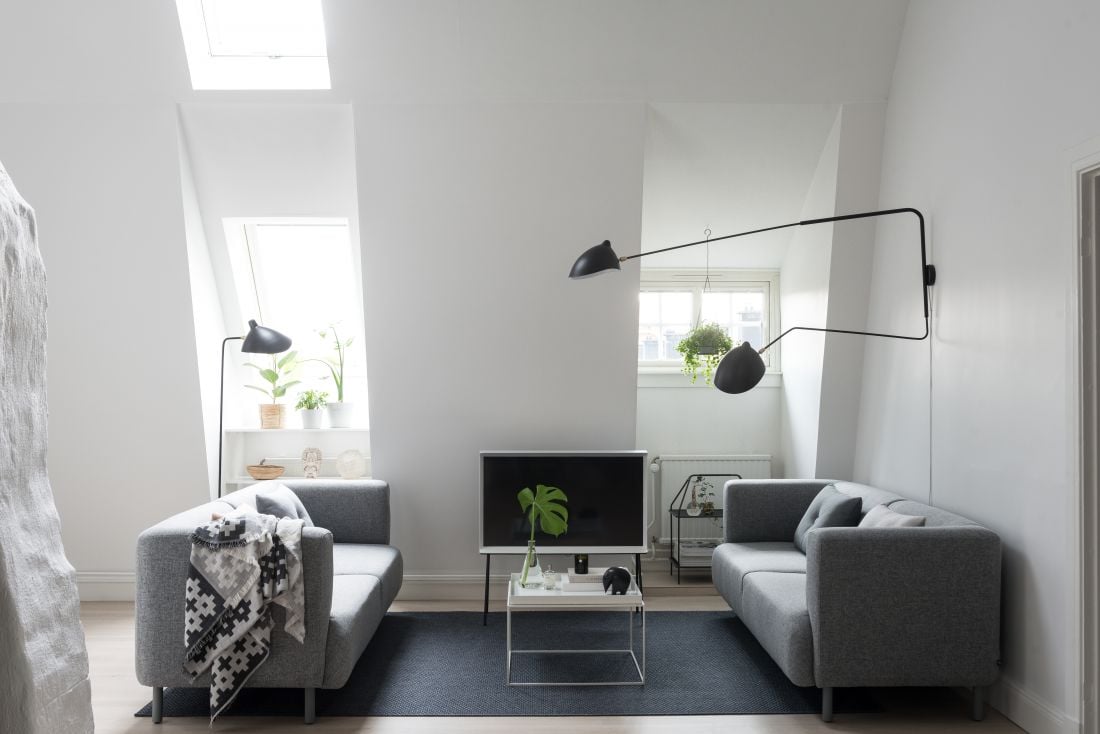 A Monochrome Scandinavian Attic Apartment 6 monochrome attic apartment nordroom5 A Monochrome Scandinavian Attic Apartment