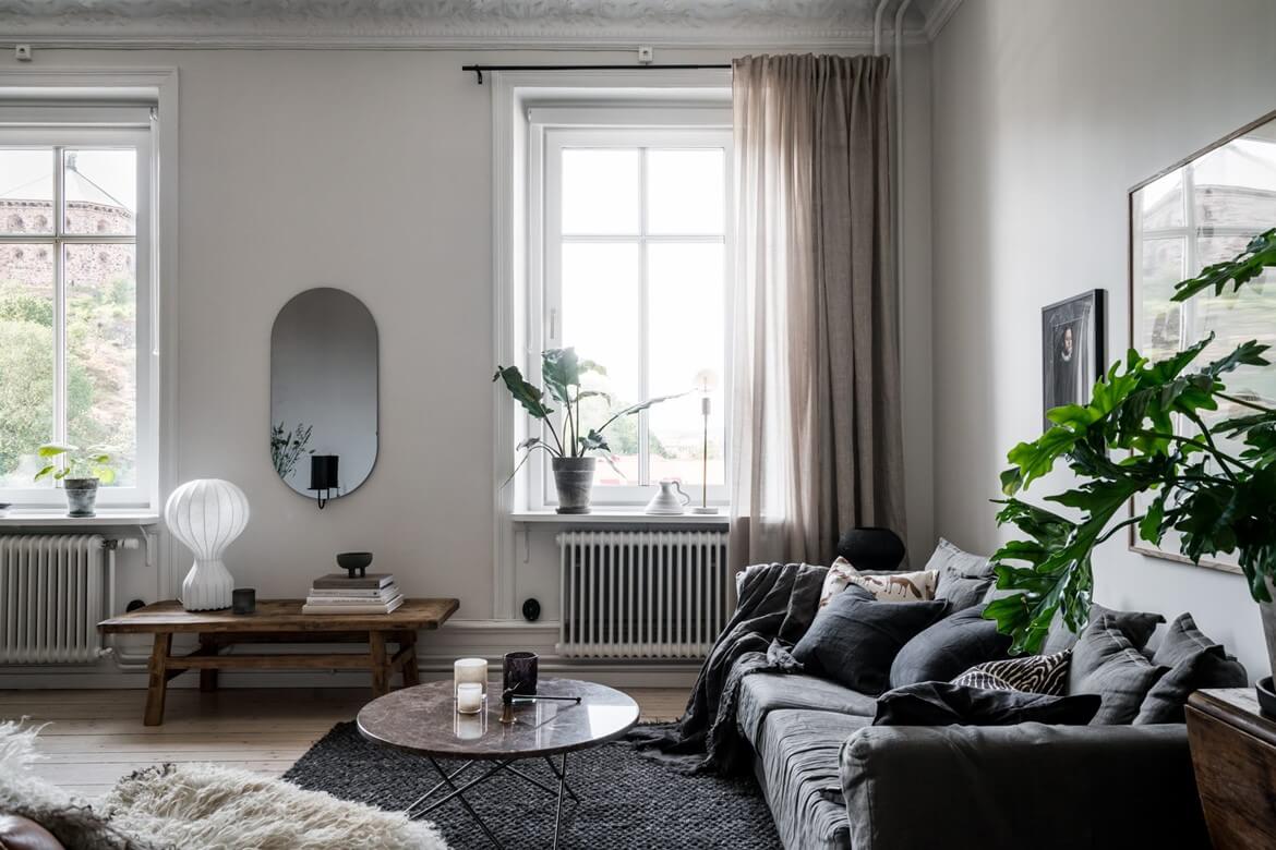 A Swedish Apartment With A Green Kitchen And Exposed Brick 5 TheNordroom A Swedish Apartment With A Green Kitchen And Exposed Brick