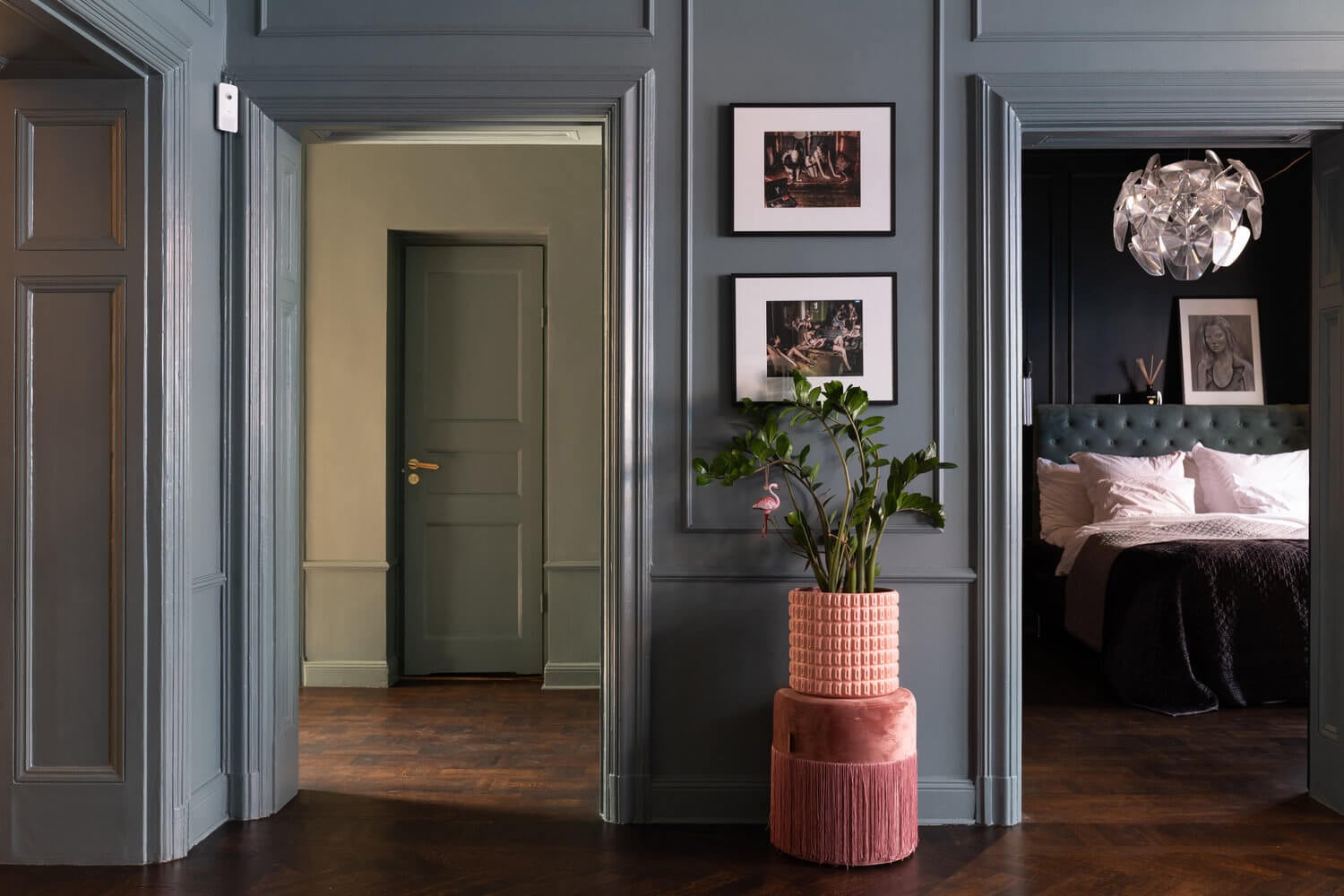 An Art-Filled Blue And Pink Apartment in Stockholm 4 art filled pink blue scandinavian apartment nordroom3 An Art-Filled Blue And Pink Apartment in Stockholm
