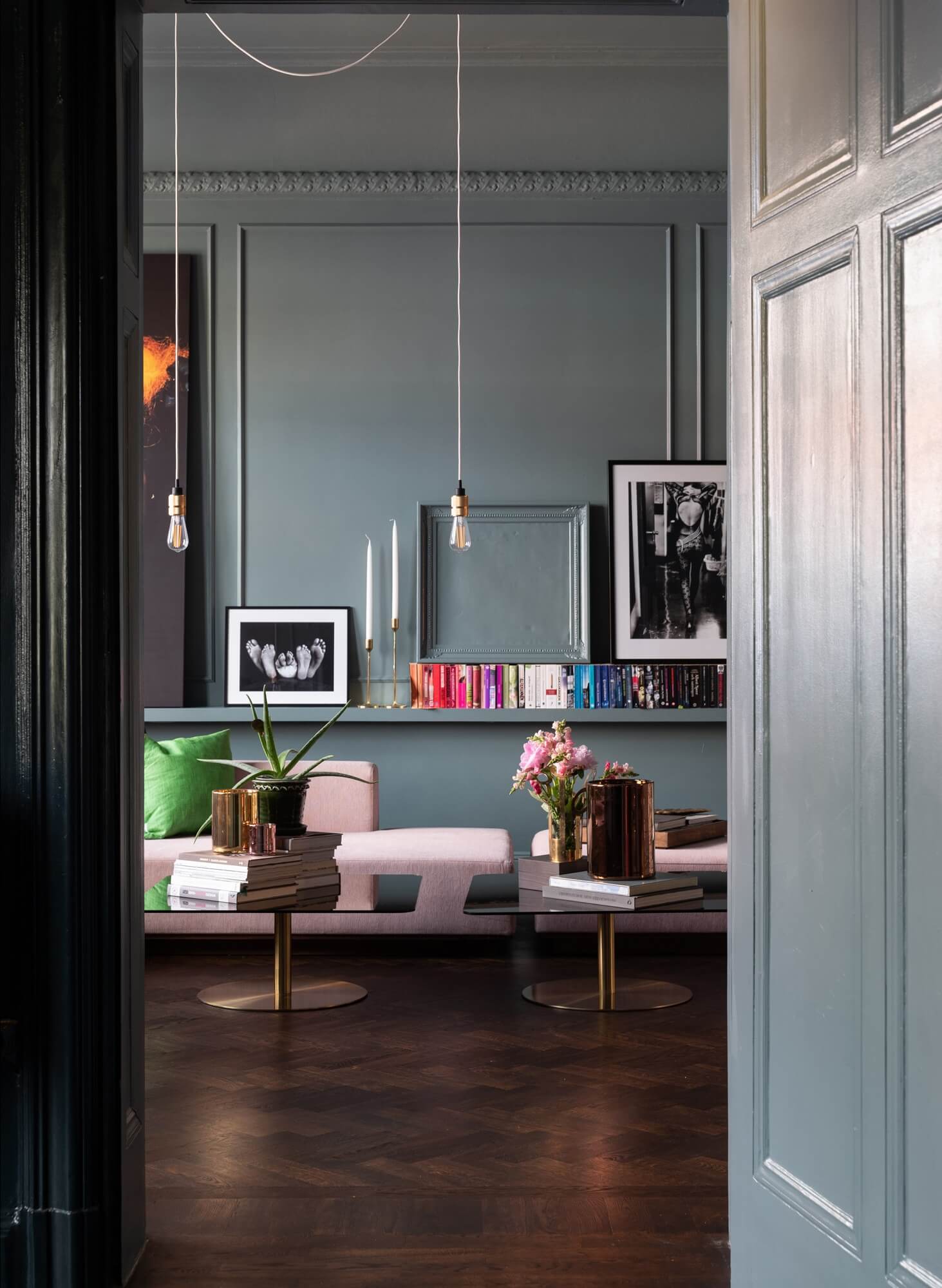 An Art-Filled Blue And Pink Apartment in Stockholm 5 art filled pink blue scandinavian apartment nordroom4 An Art-Filled Blue And Pink Apartment in Stockholm