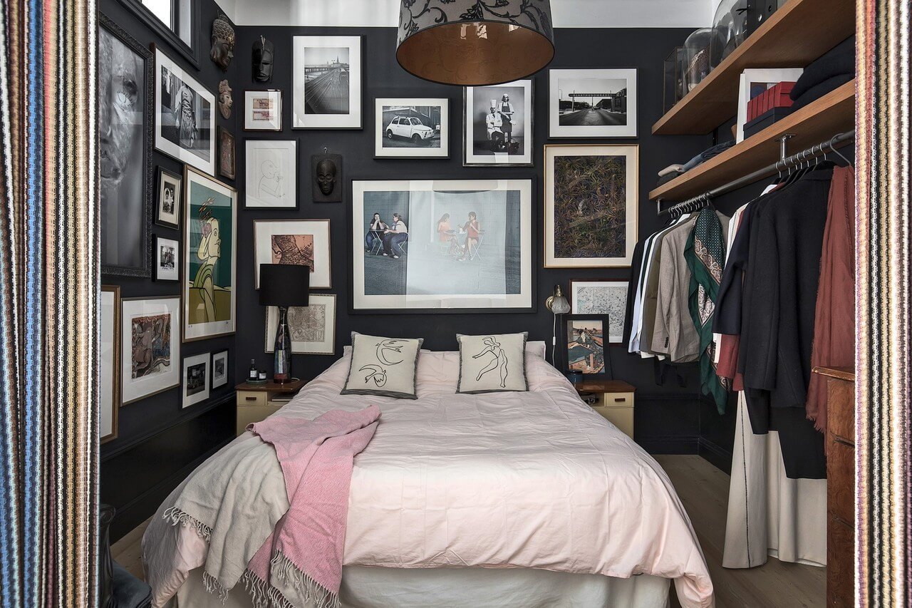 Creative Headboard and Bedroom Styling Ideas 61 bedroom gallery wall nordroom Creative Headboard and Bedroom Styling Ideas