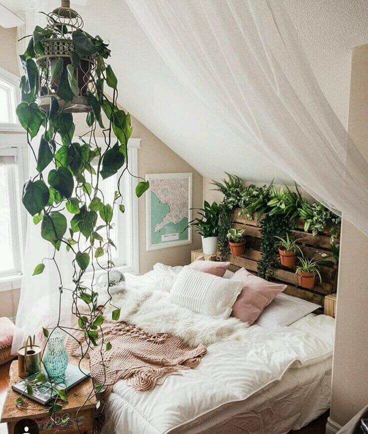 Creative Headboard and Bedroom Styling Ideas 43 bedroom plants nordroom Creative Headboard and Bedroom Styling Ideas