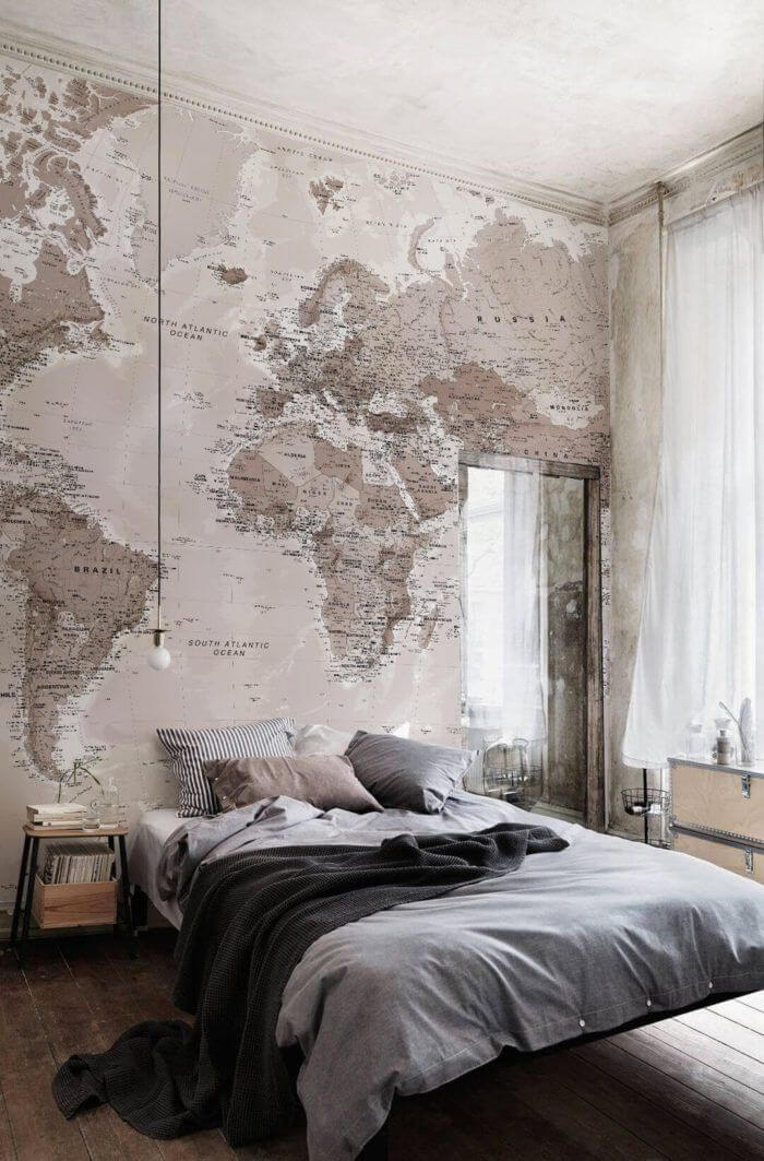Creative Headboard and Bedroom Styling Ideas 72 bedroom wall mural nordroom Creative Headboard and Bedroom Styling Ideas