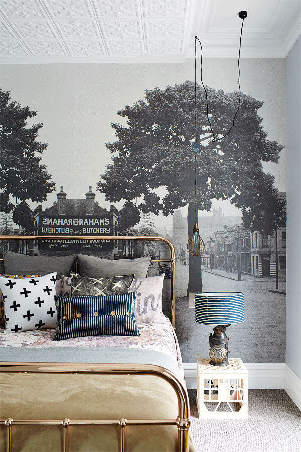 Creative Headboard and Bedroom Styling Ideas 73 bedroom wall mural nordroom1 Creative Headboard and Bedroom Styling Ideas