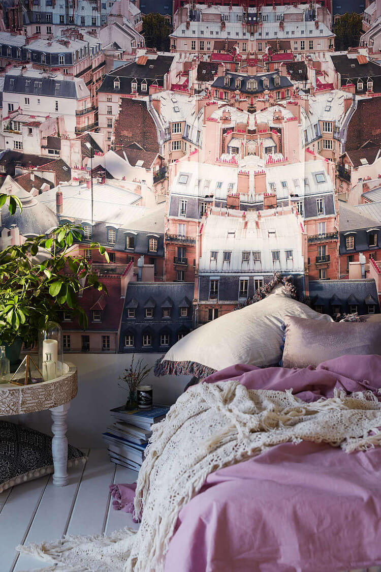 Creative Headboard and Bedroom Styling Ideas 74 bedroom wall mural nordroom2 Creative Headboard and Bedroom Styling Ideas