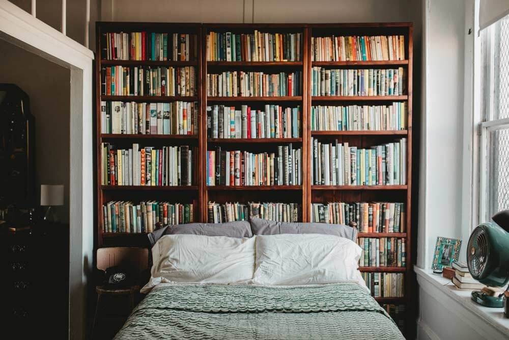 Creative Headboard and Bedroom Styling Ideas 42 bookcases headboard bedroom nordroom Creative Headboard and Bedroom Styling Ideas