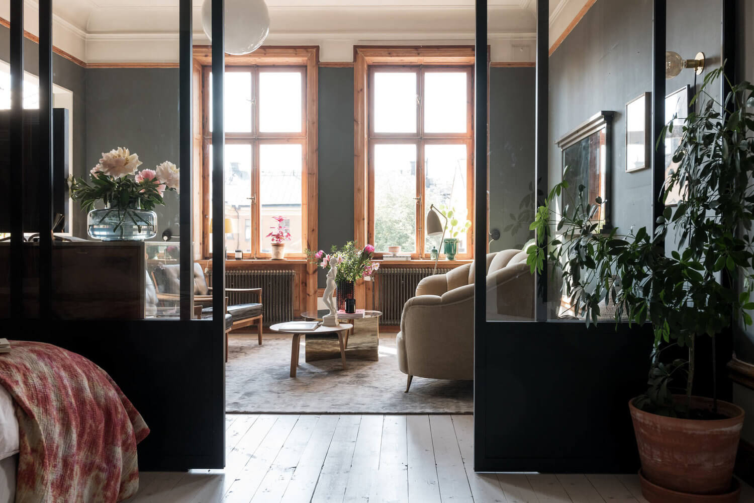 A Stylish Small Apartment Decorated in Warm Tones 7 small apartment warm tones nordroom6 A Stylish Small Apartment Decorated in Warm Tones