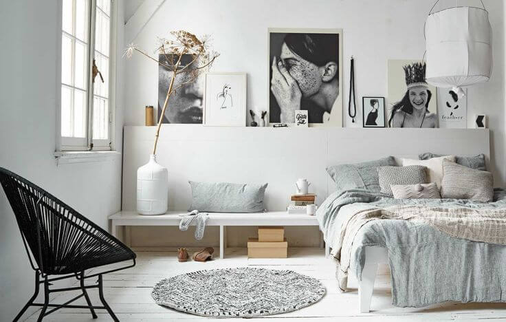 Creative Headboard and Bedroom Styling Ideas 20 wall to wall headboard nordroom1 Creative Headboard and Bedroom Styling Ideas