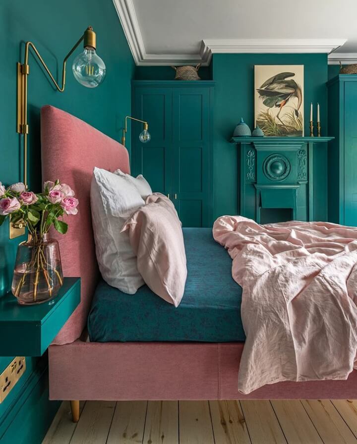 Best Paint Colors for a Colorful Small Bedroom 53 green-bedroom-nordroom