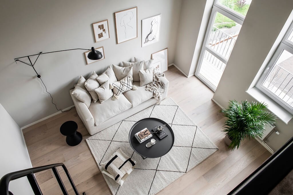 A Tiny Scandinavian Loft in Beige and Grey Tones 2 grey beige scandinavian apartment nordroom1 A Tiny Scandinavian Loft in Beige and Grey Tones