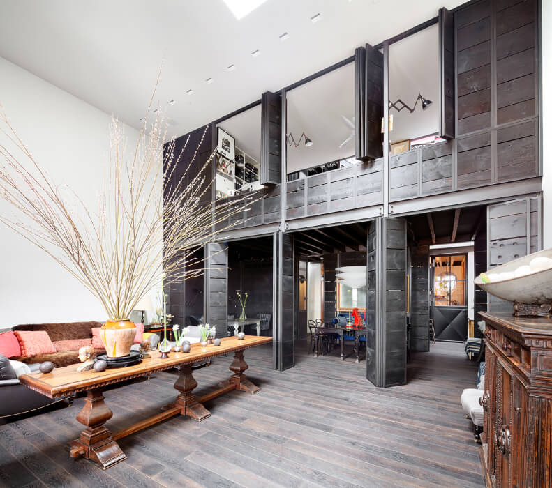 A Plant Lover's Industrial Penthouse Loft in Manhattan 3 industrial penthouse loft plants manhattan nordroom2 A Plant Lover's Industrial Penthouse Loft in Manhattan