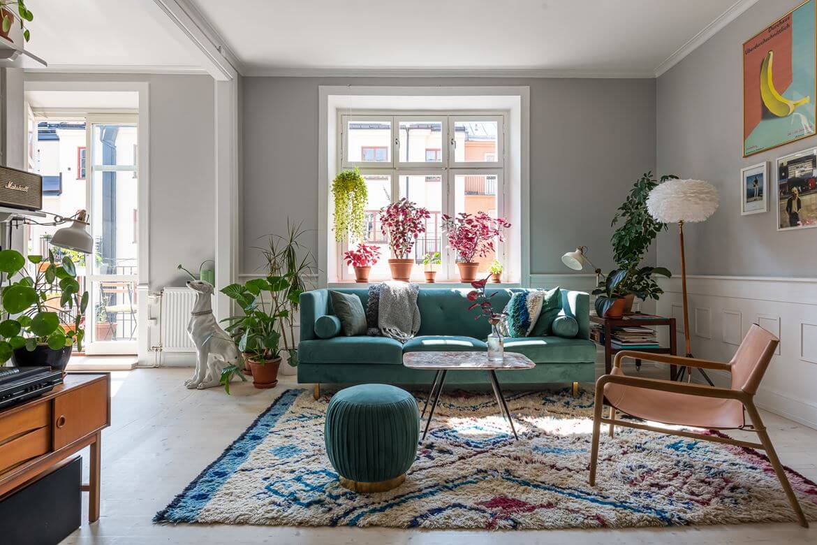 Colorful Touches and Plants in a Scandinavian Apartment 2 TheNordroom ColorfulTouchesinaScandinavianApartment1 Colorful Touches and Plants in a Scandinavian Apartment