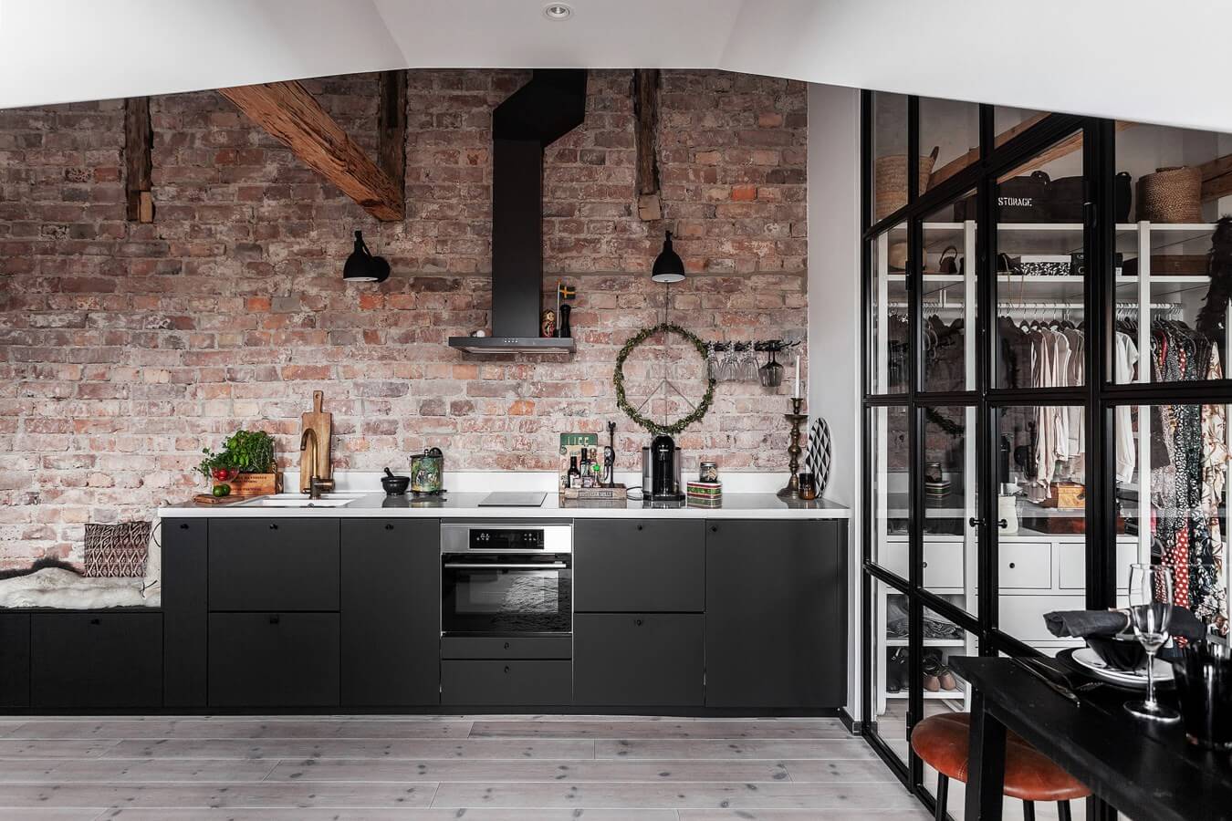 An Industrial Look For A Small Attic Apartment in Stockholm 6 industrial attic apartment stockholm nordroom5 An Industrial Look For A Small Attic Apartment in Stockholm