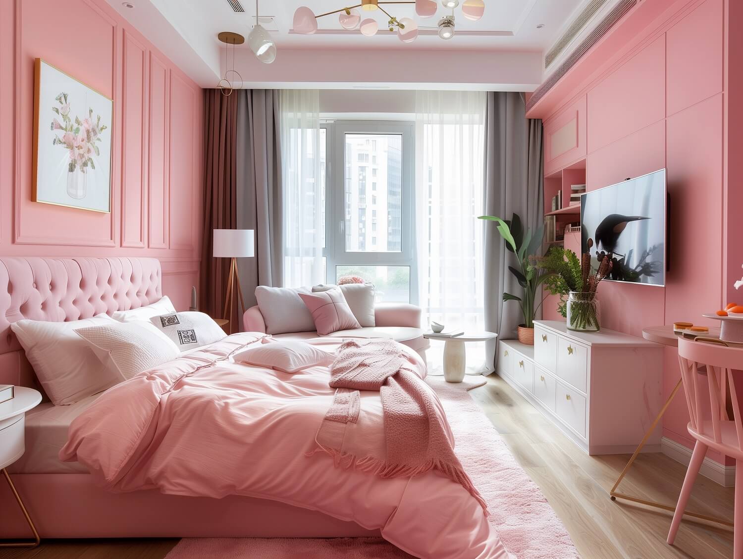 How To Decorate A Studio Apartment 64 pink studio apartment nordroom How To Decorate A Studio Apartment