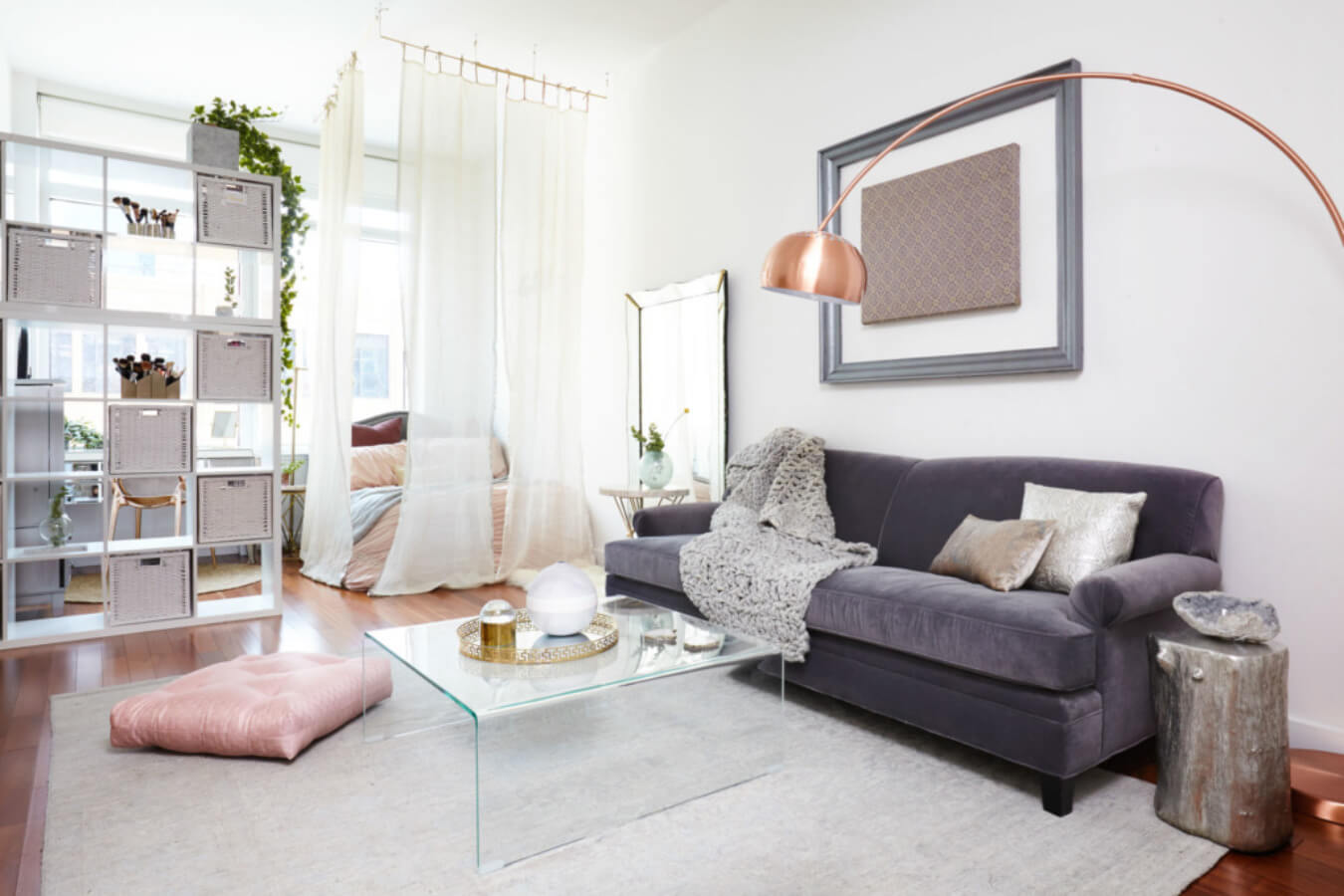53 Studio Apartments with a Curtain Room Divider 48 studio-apartment-layout-idea-nordroom