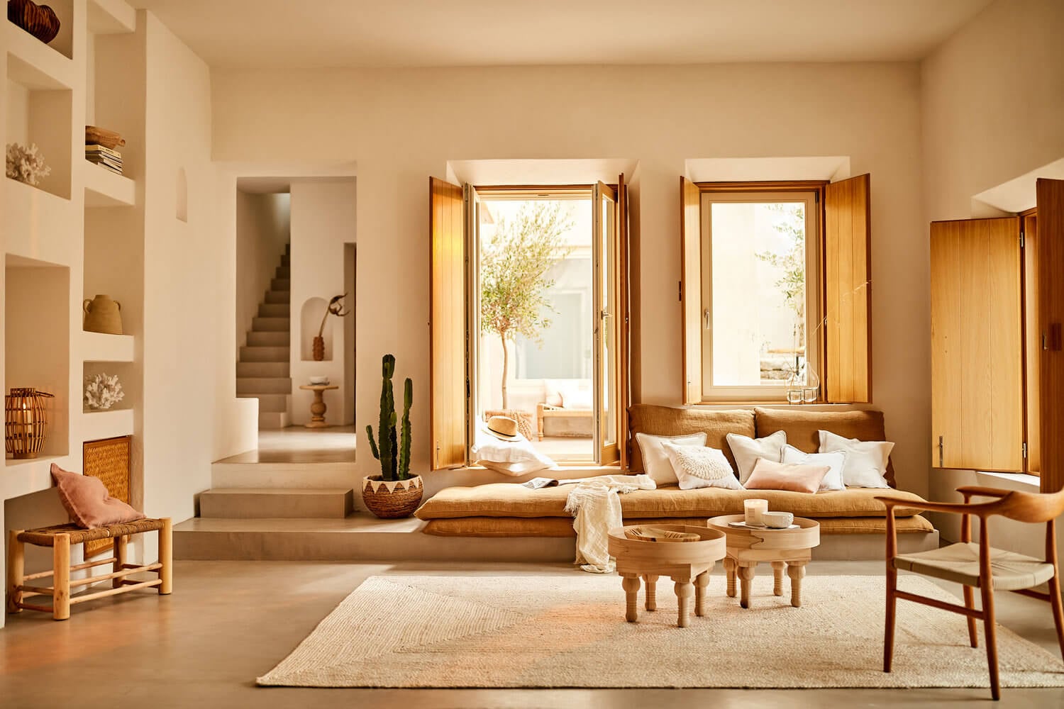 A Greek Villa Decorated in Warm Natural Tones by Zara Home 1 zara home greek villa nordroom A Greek Villa Decorated in Warm Natural Tones by Zara Home