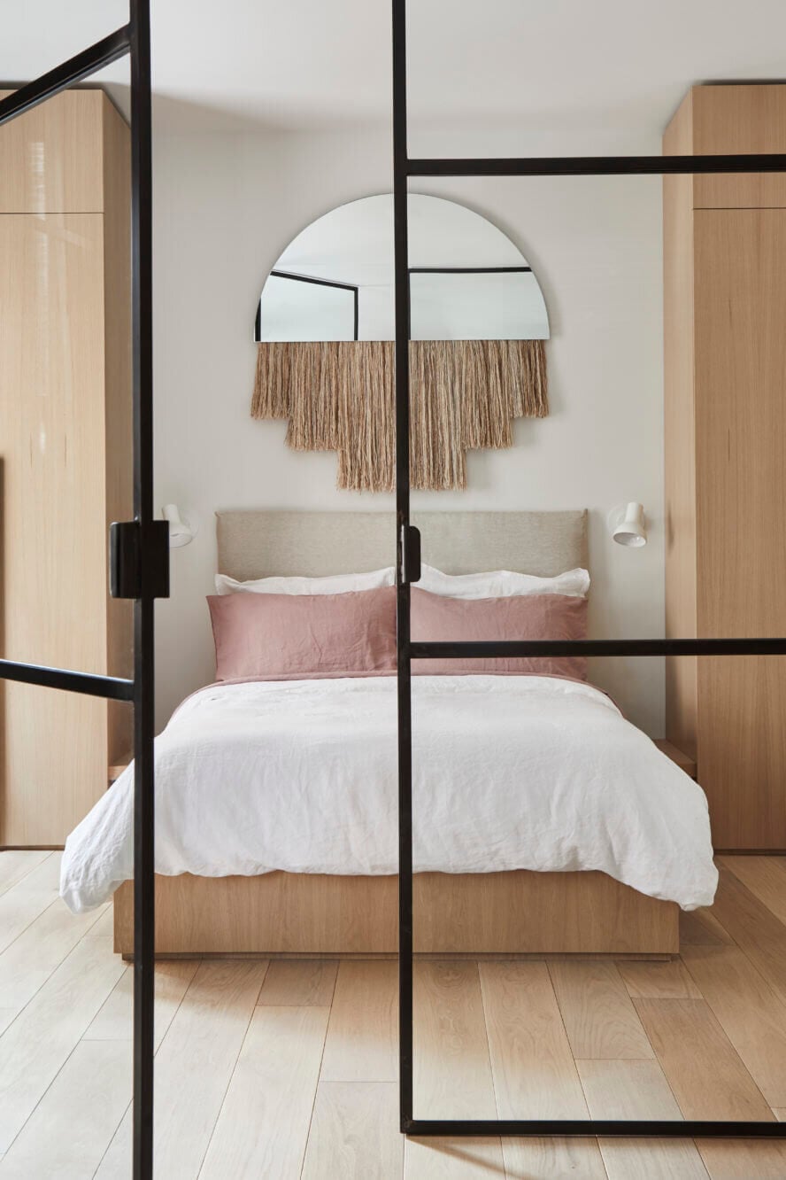 A SoHo Loft with Exposed Brick and Subtle Color Touches 8 soho loft exposed brick nordroom7 A SoHo Loft with Exposed Brick and Subtle Color Touches